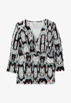 MIT SNAKEPRINT UND 3/4-ÄRMEL - Langarmshirt - Black -Madeleine Mode ed0b4e333b1642c6bddbbd6d12945b55