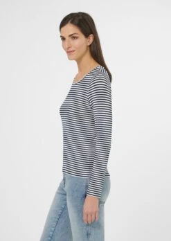 Ringel-Shirt Mit Kurzen Ärmeln Marine / Weiß 11 Ringel-Shirt Mit Kurzen Ärmeln Marine / Weiß -Madeleine Mode ef0ea7e325fd0c51c742e5797389009c