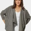 Strickjacke - Grau Melange -Madeleine Mode ef3ad867a5744bad9556af0387aad78b