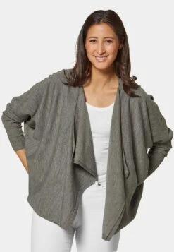 Strickjacke - Grau Melange