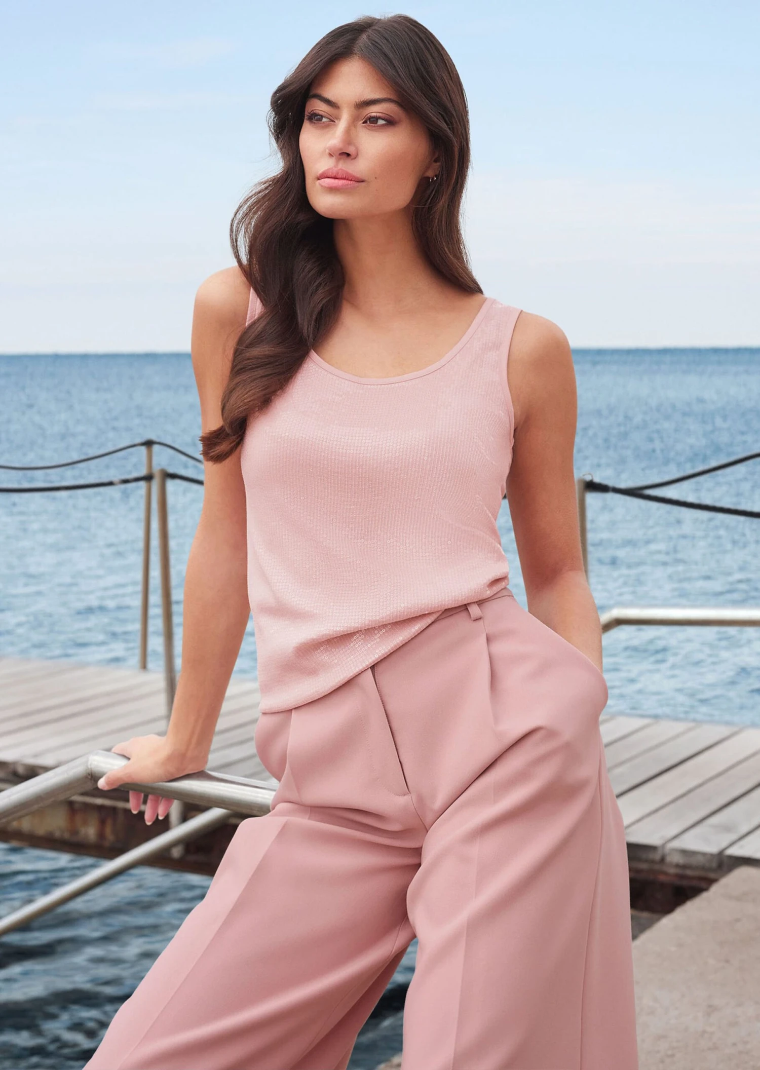 Paillettentop Altrosa 8 Paillettentop Altrosa – Bild 6