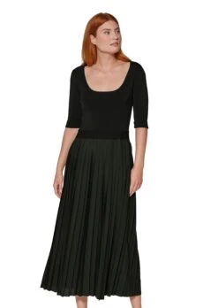 Plisseekleid Schwarz