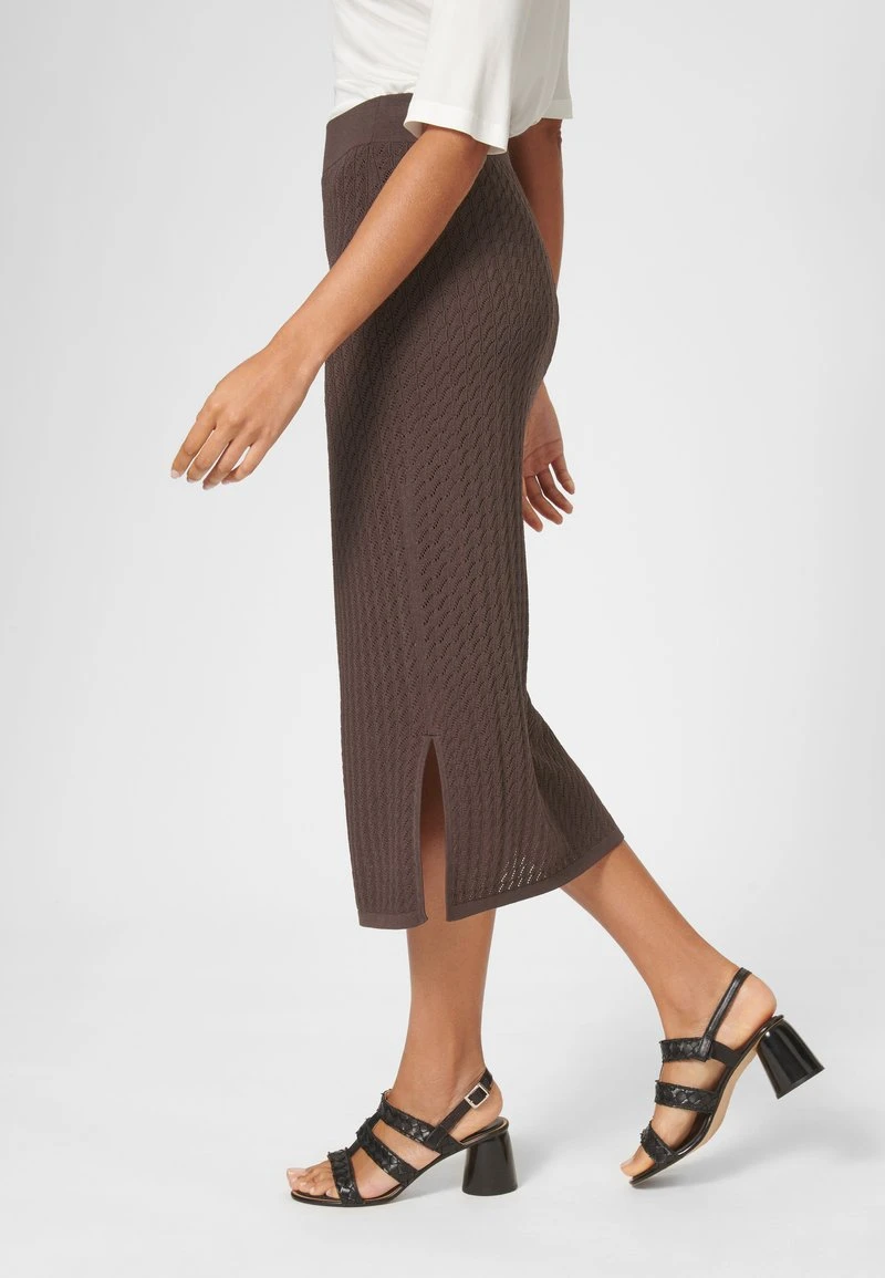WADENLANGER AUS - Bleistiftrock - Mocca 7 WADENLANGER AUS - Bleistiftrock - Mocca – Bild 5