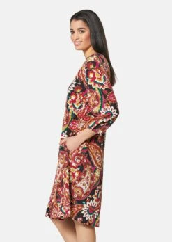 Kleid Schwarz / Multicolor -Madeleine Mode f1df6f37ba334a1789e550aff081cc20