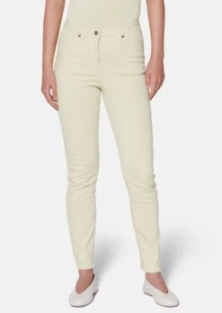 Jeans Mit Feinem Fransensaum Kiesel