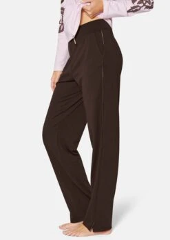 Loungepants Mit Edlem Satinstreifen Mocca -Madeleine Mode f3d63691e35ad55c162339ed15f7b5d2