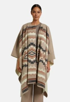 DOUBLEFACE-MIT INNEN - Cape - Cappuccino Multicolor