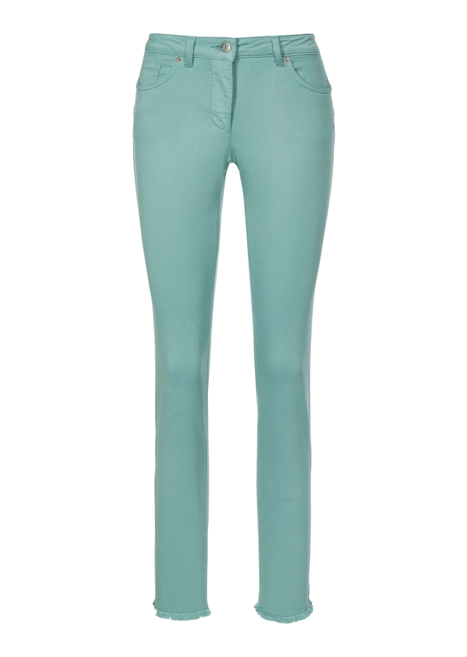 Jeans Mit Feinem Fransensaum Jadegrün 3 Jeans Mit Feinem Fransensaum Jadegrün