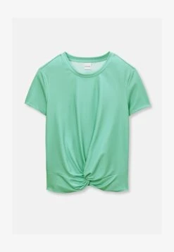 YOGA MIT KNOTEN-EFFEKT - T-Shirt Print - Pfefferminzgrün -Madeleine Mode f74c6c8ef32f40809764c85c85311196