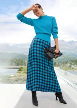 Langer Plissee-Rock In Angesagtem Karo-Dessin Seeblau / Multicolor 13 Langer Plissee-Rock In Angesagtem Karo-Dessin Seeblau / Multicolor -Madeleine Mode f872e5e66d81ef61fb206fc9389edda6