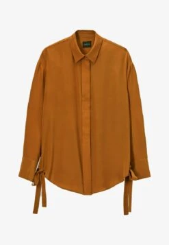 SEIDENHEMD - Hemdbluse - Terracotta -Madeleine Mode f9347fe825b74ee0bfa3651c8ea87f1a