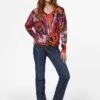 KIMONO MIT UNIKAT-PRINT - Strickpullover - Schwarz Multicolor -Madeleine Mode fb874e486b8043c48be196cc628983ee