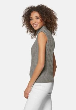 MIT STEHKRAGEN - Strickpullover - Grau Melange -Madeleine Mode fdf9b3d1fc3a4c77a0dabfeab81e76ea